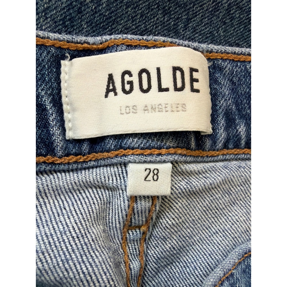 AGOLDE "Toni" Mid Rise Straight Leg Jeans Medium Wash Toni Fit Size 28 - Picture 11 of 14